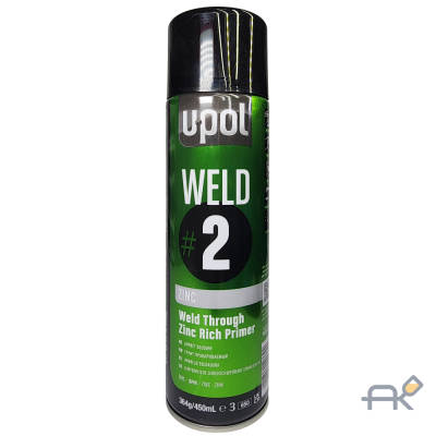 Аэрозоль U-POL WELD 2 грунт цинковый провариваемый 0.45мл 